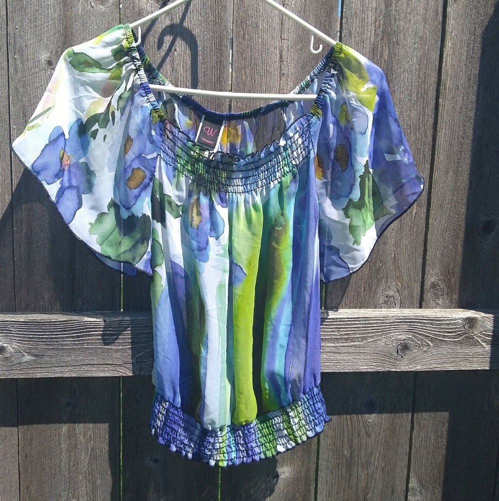 Sheer Floral Blouse